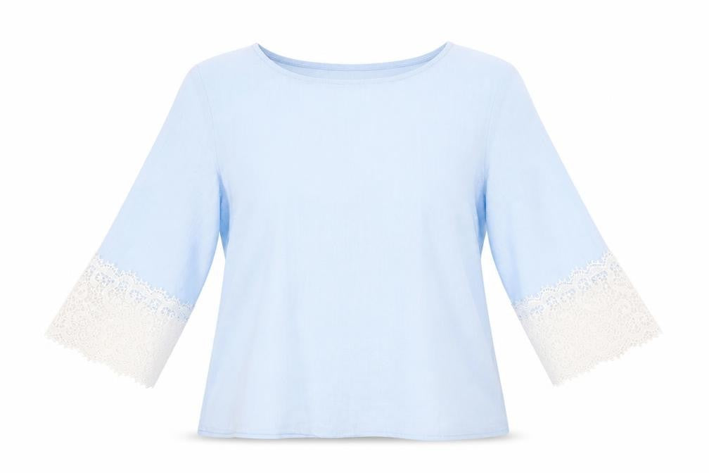 Womens UK Size M VILA Blue Basic Blouse