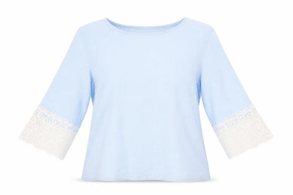 Womens UK Size M VILA Blue Basic Blouse