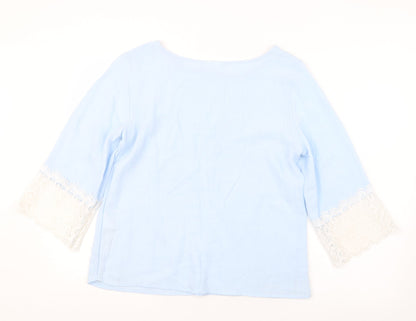 Womens UK Size M VILA Blue Basic Blouse