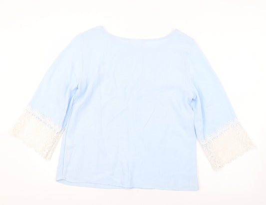 Womens UK Size M VILA Blue Basic Blouse