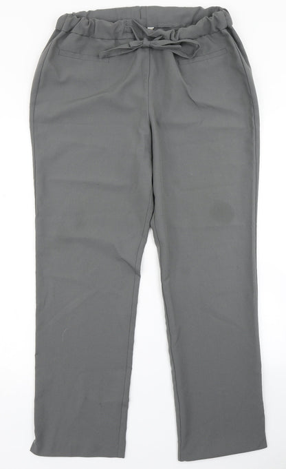 Anthology Womens Grey   Dress Pants Trousers Size 14 L29 in