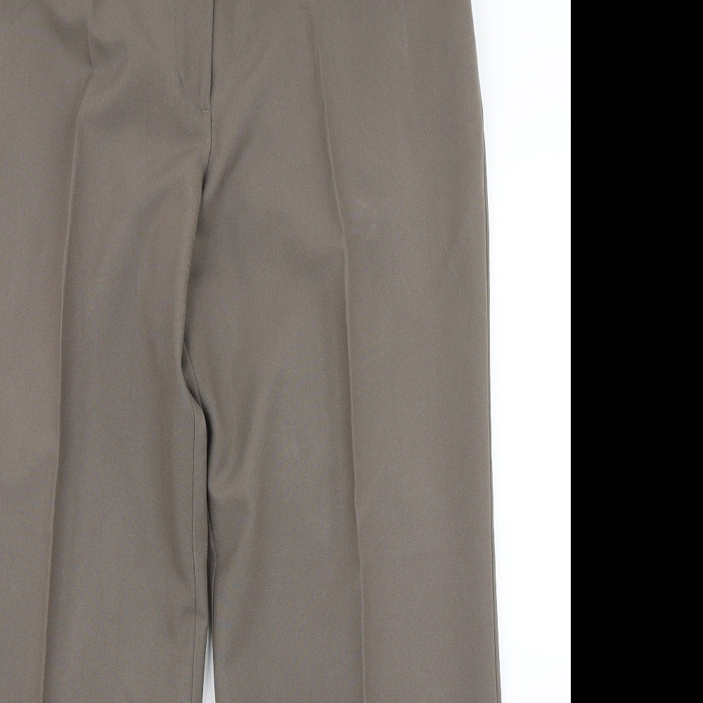 Womens UK Size 18 Marks & Spencer Regular Fit Dress Pants Brown Trousers