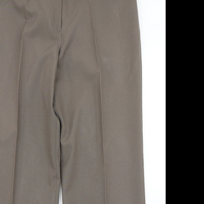 Womens UK Size 18 Marks & Spencer Regular Fit Dress Pants Brown Trousers
