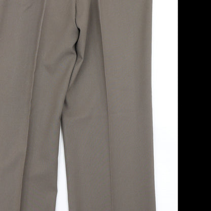 Womens UK Size 18 Marks & Spencer Regular Fit Dress Pants Brown Trousers