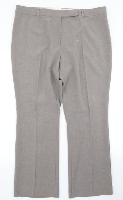 M&S Colelction Womens Brown   Dress Pants Trousers Size 18 L27 in