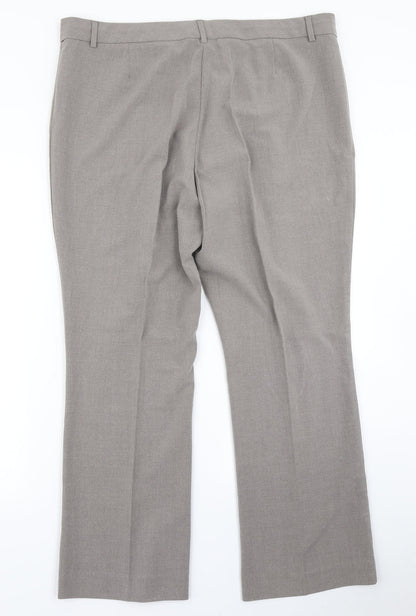 M&S Colelction Womens Brown   Dress Pants Trousers Size 18 L27 in