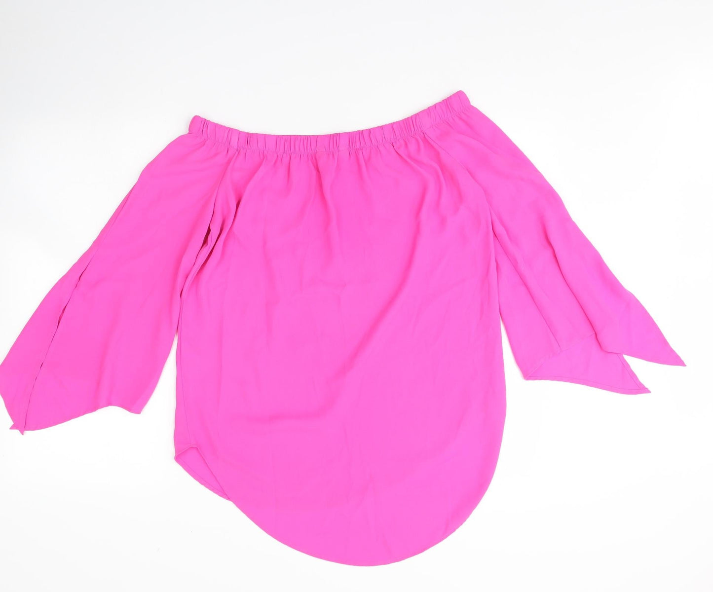 Womens UK Size 10 New Look Pink Basic Blouse