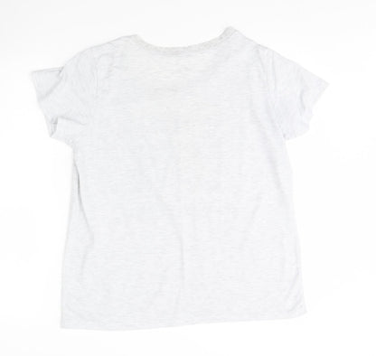 Preworn Womens Grey Solid  Cami Pyjama Top Size M  - All you need is love