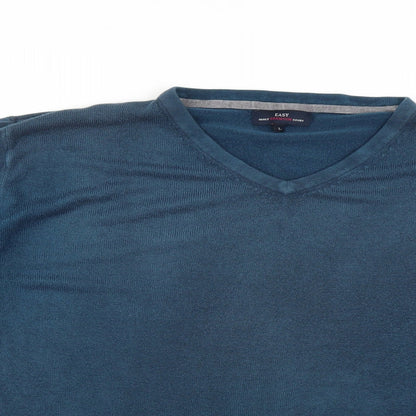 Easy Mens Blue   Pullover Jumper Size L