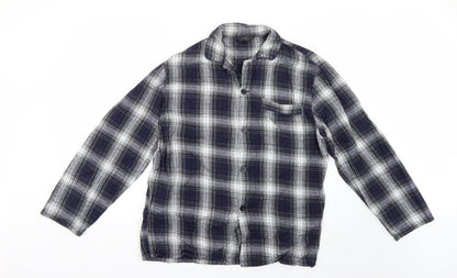Mens UK Size M Marks and Spencer Blue  Button-Up Long Sleeve Casual Shirt