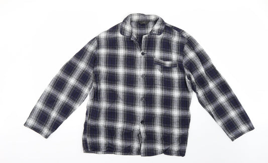 Mens UK Size M Marks and Spencer Blue  Button-Up Long Sleeve Casual Shirt