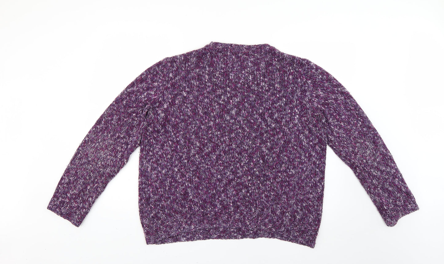 George Womens Purple Argyle/Diamond  Pullover Jumper Size 16