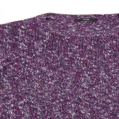 George Womens Purple Argyle/Diamond  Pullover Jumper Size 16