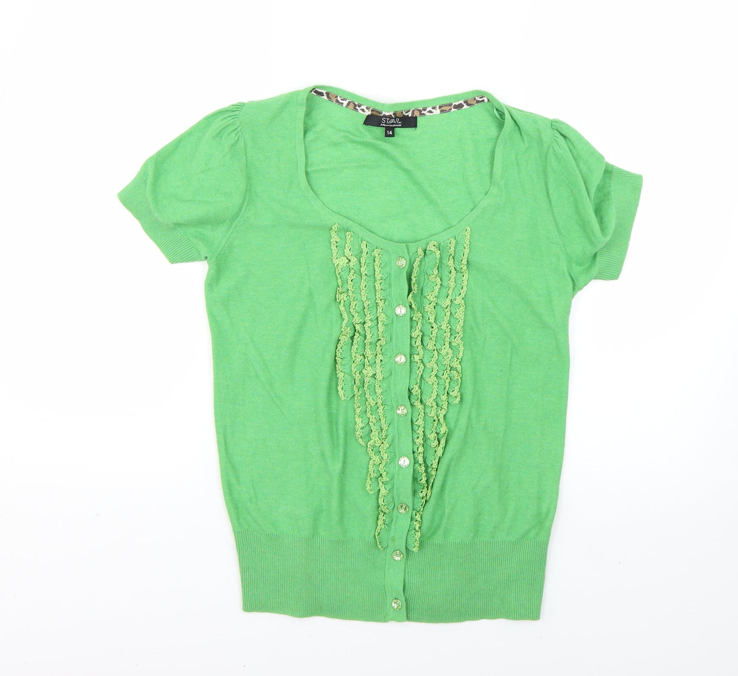 Julien McDonald Womens Green   Cardigan Jumper Size 14
