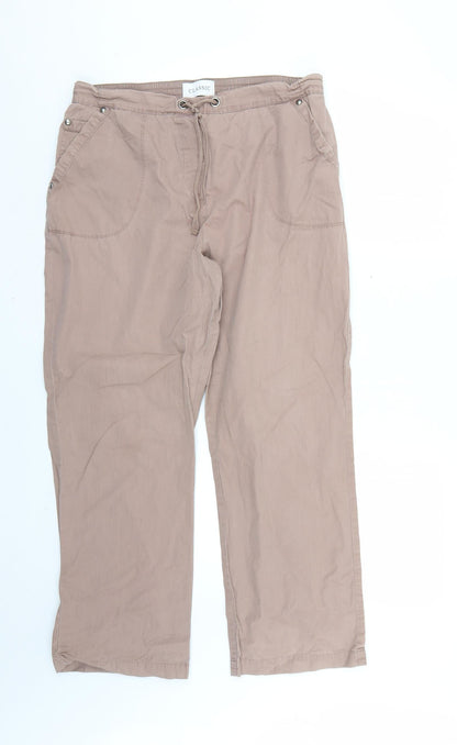 Womens UK Size 14 Marks and Spencer Regular Fit  Brown Trousers