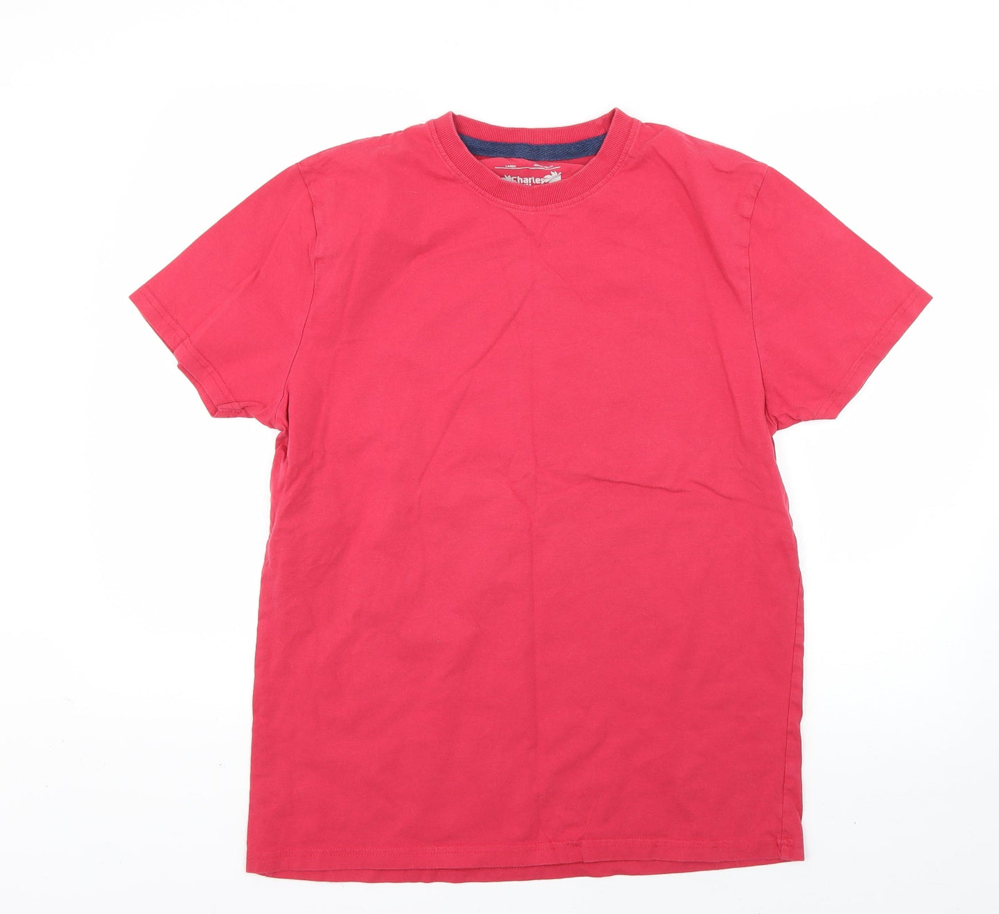 Charles Wilson Womens Red   Basic T-Shirt Size L