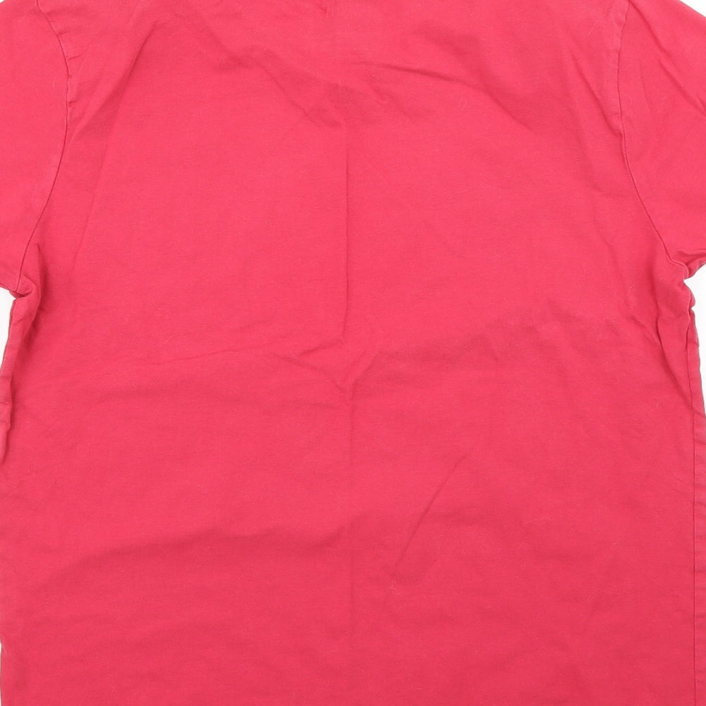 Charles Wilson Womens Red   Basic T-Shirt Size L