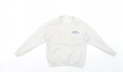 heavyweight Boys Grey   Pullover Jumper Size 12-13 Years