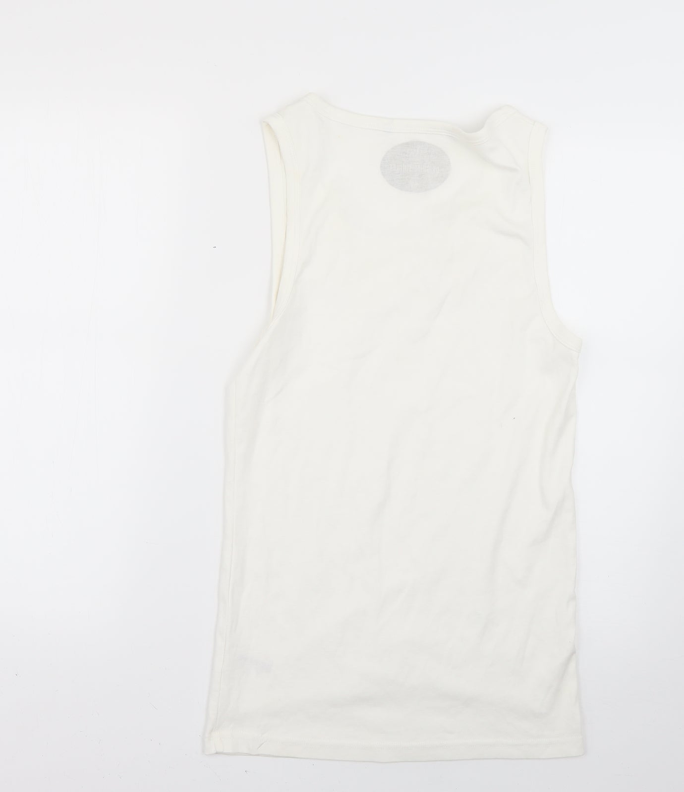 Womens UK Size M Preworn White Basic T-Shirt