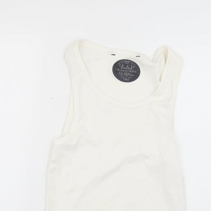Womens UK Size M Preworn White Basic T-Shirt