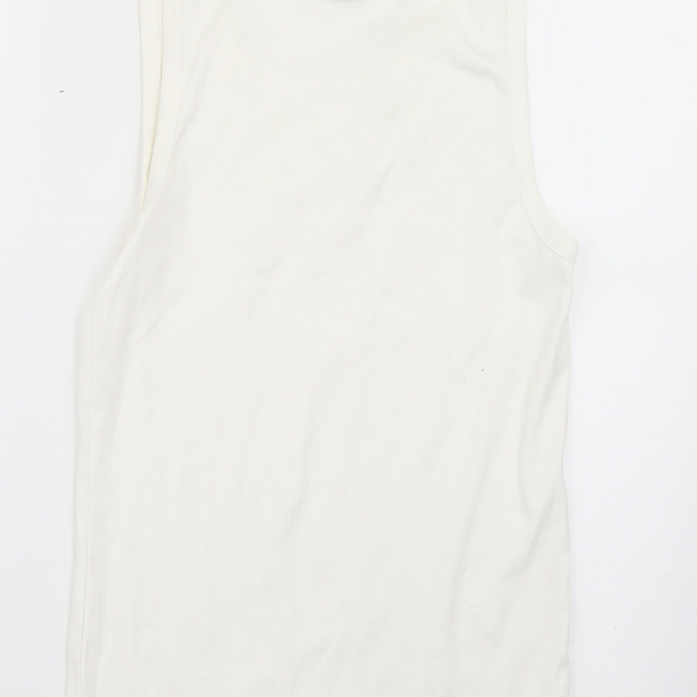 Womens UK Size M Preworn White Basic T-Shirt