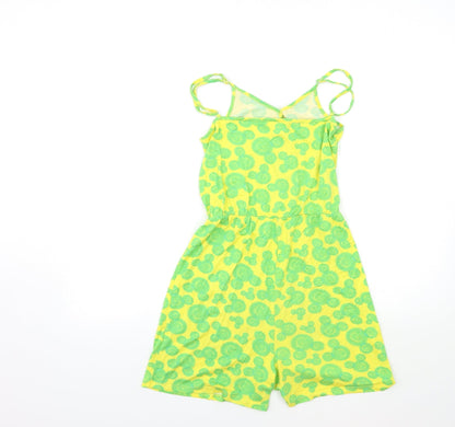 George Womens Green Geometric  Playsuit One-Piece Size 8