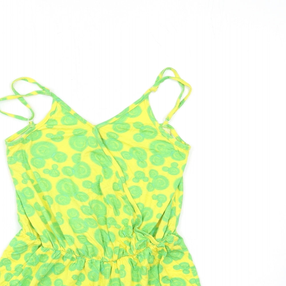 George Womens Green Geometric  Playsuit One-Piece Size 8