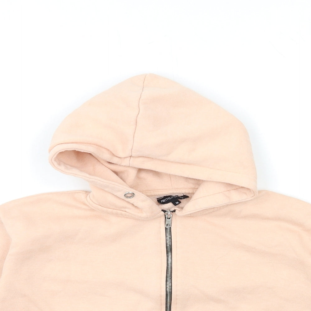 PRETTYLITTLETHING Womens Pink   Full Zip Hoodie Size M