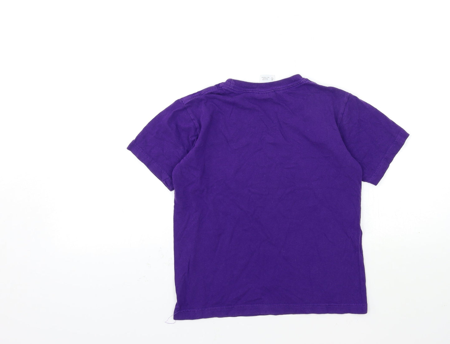 Gildan Girls Purple   Basic T-Shirt Size 7-8 Years  - URBAN WONDERLAND