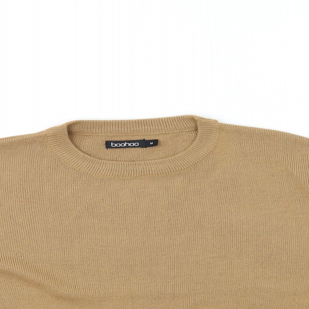 Boohoo Womens Brown  Knit Pullover Jumper Size M