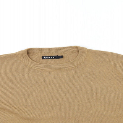 Boohoo Womens Brown  Knit Pullover Jumper Size M