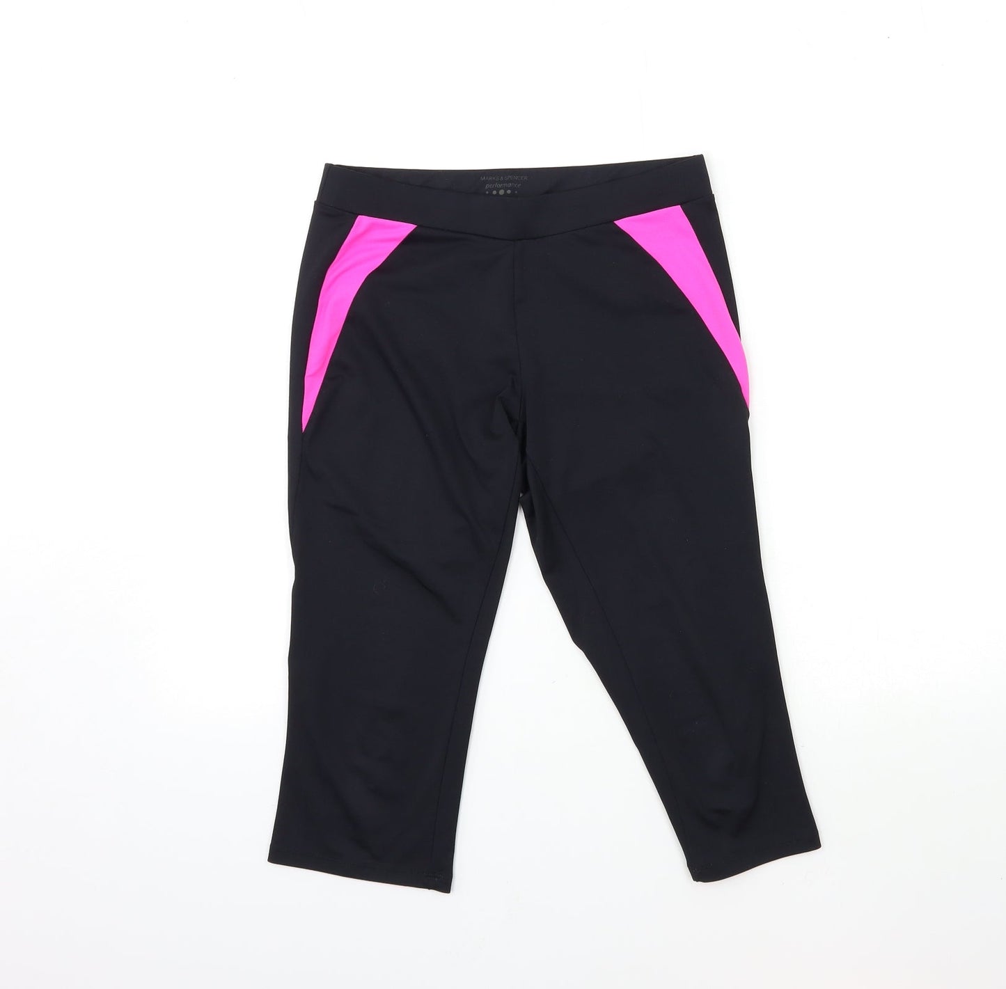 Marks and Spencer Womens Black   Compression Leggings Size 10 L17 in