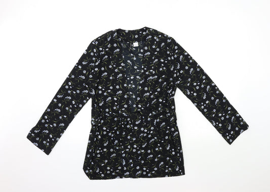 Womens UK Size XS H&M Black Cardigan Jumper