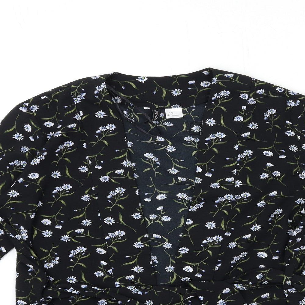 Womens UK Size XS H&M Black Cardigan Jumper