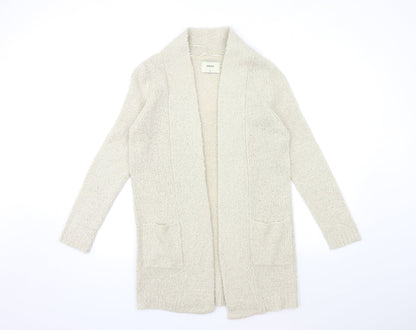 Womens UK Size S Papaya Beige Cardigan Jumper