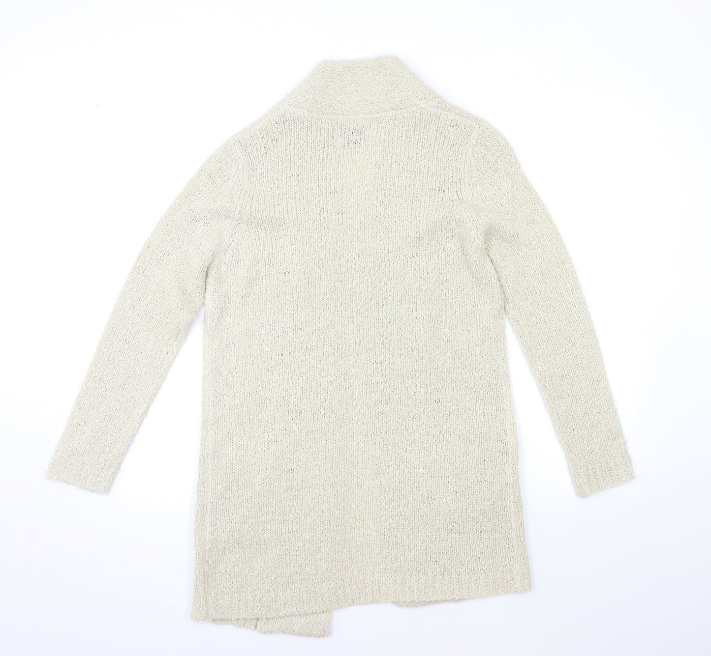 Womens UK Size S Papaya Beige Cardigan Jumper