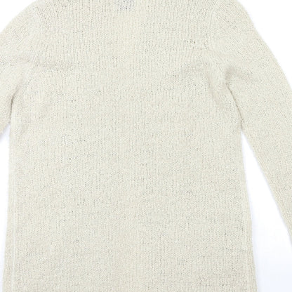 Womens UK Size S Papaya Beige Cardigan Jumper