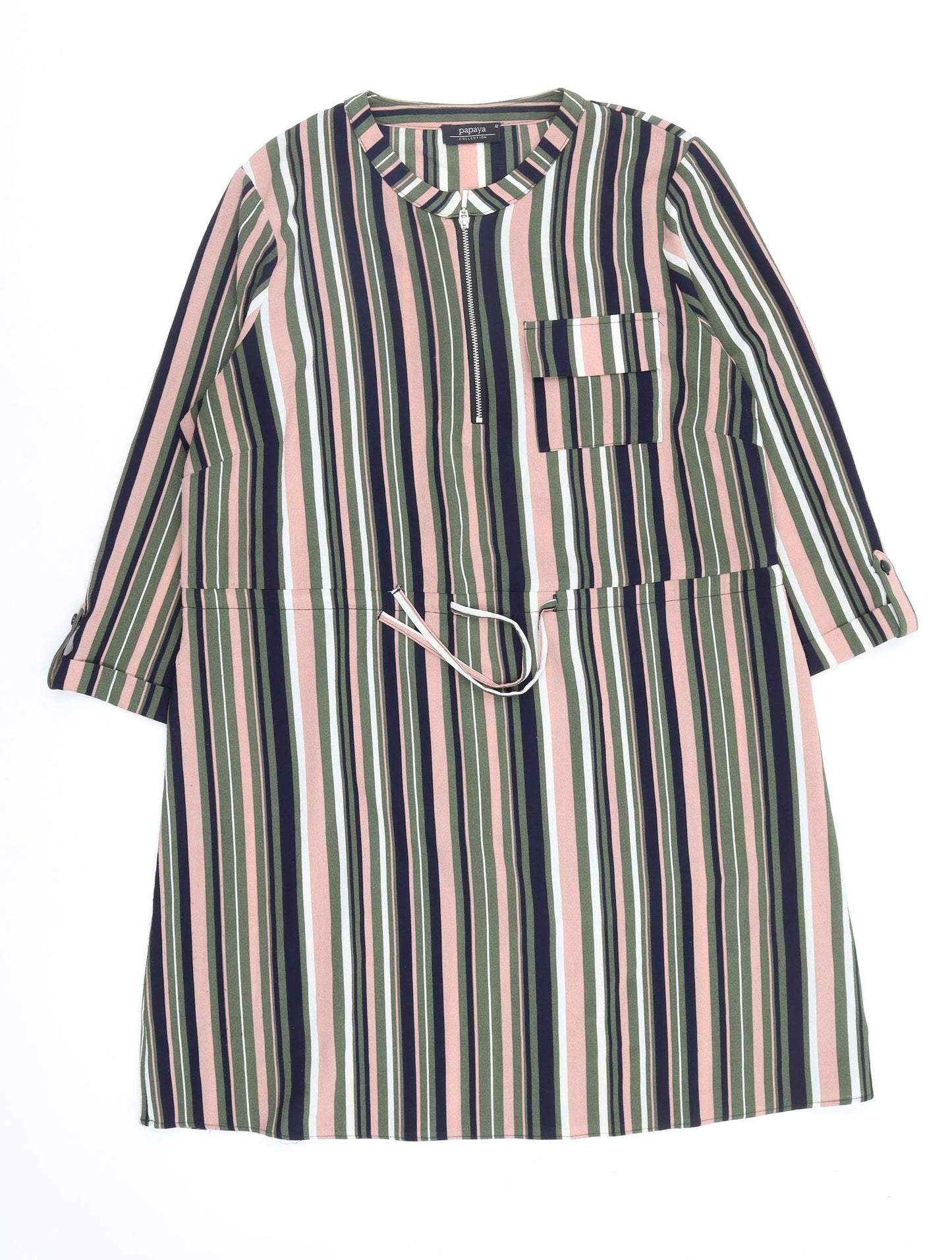 Papaya Womens Multicoloured Striped  Fit & Flare  Size 12