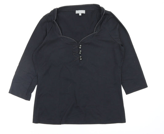 Per Una Womens Black   Basic T-Shirt Size 14