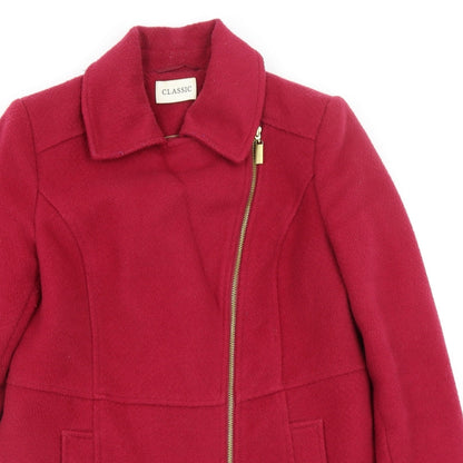 Classic Womens Red   Overcoat Coat Size 10