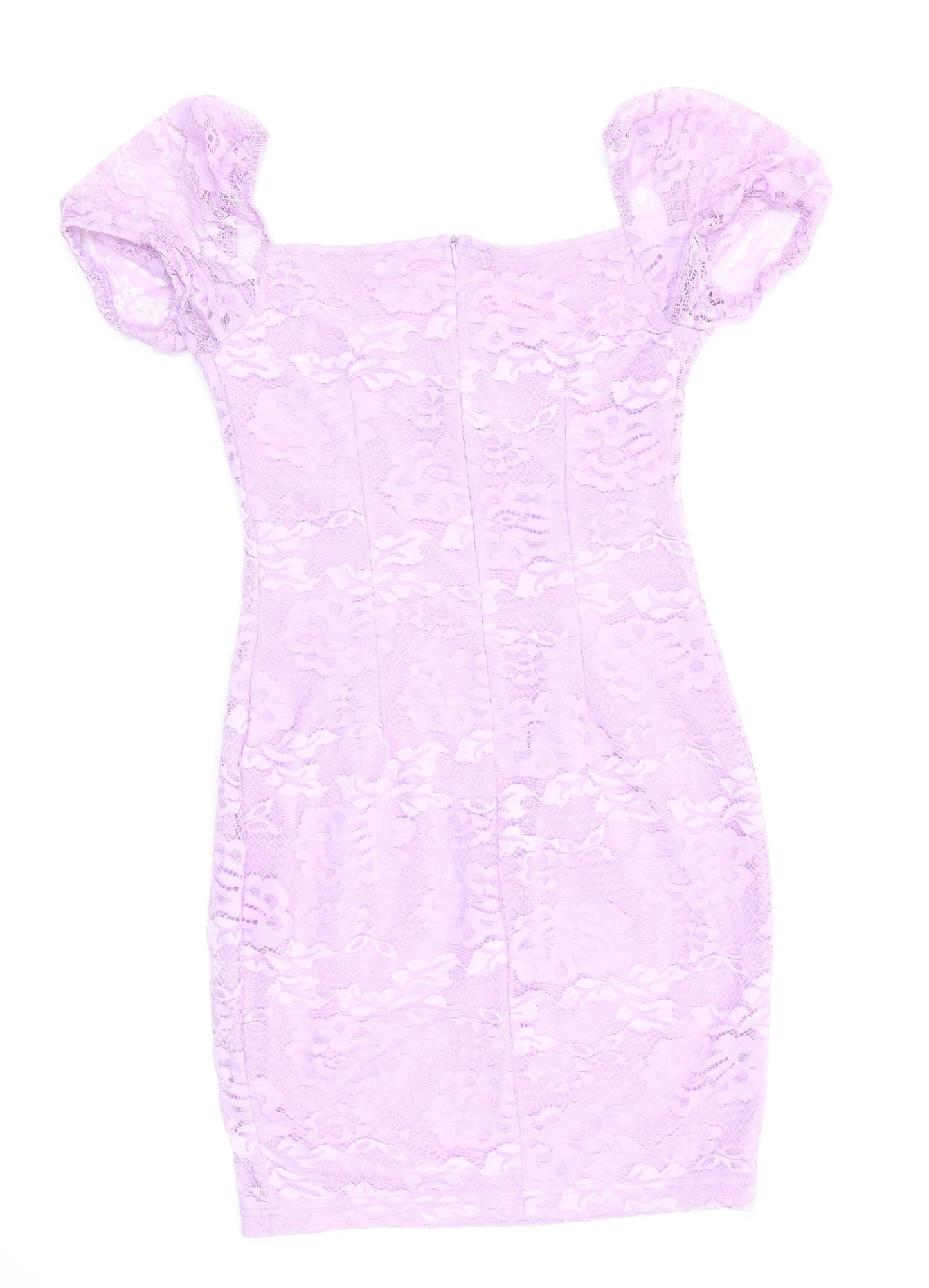 Missguided Womens Purple Floral  Bodycon  Size 8