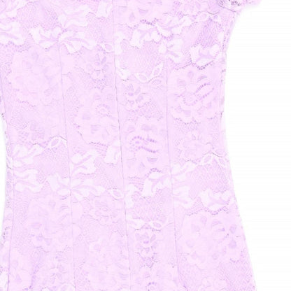 Missguided Womens Purple Floral  Bodycon  Size 8