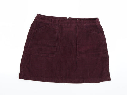 F*F Womens Purple  Corduroy Mini Skirt Size 12