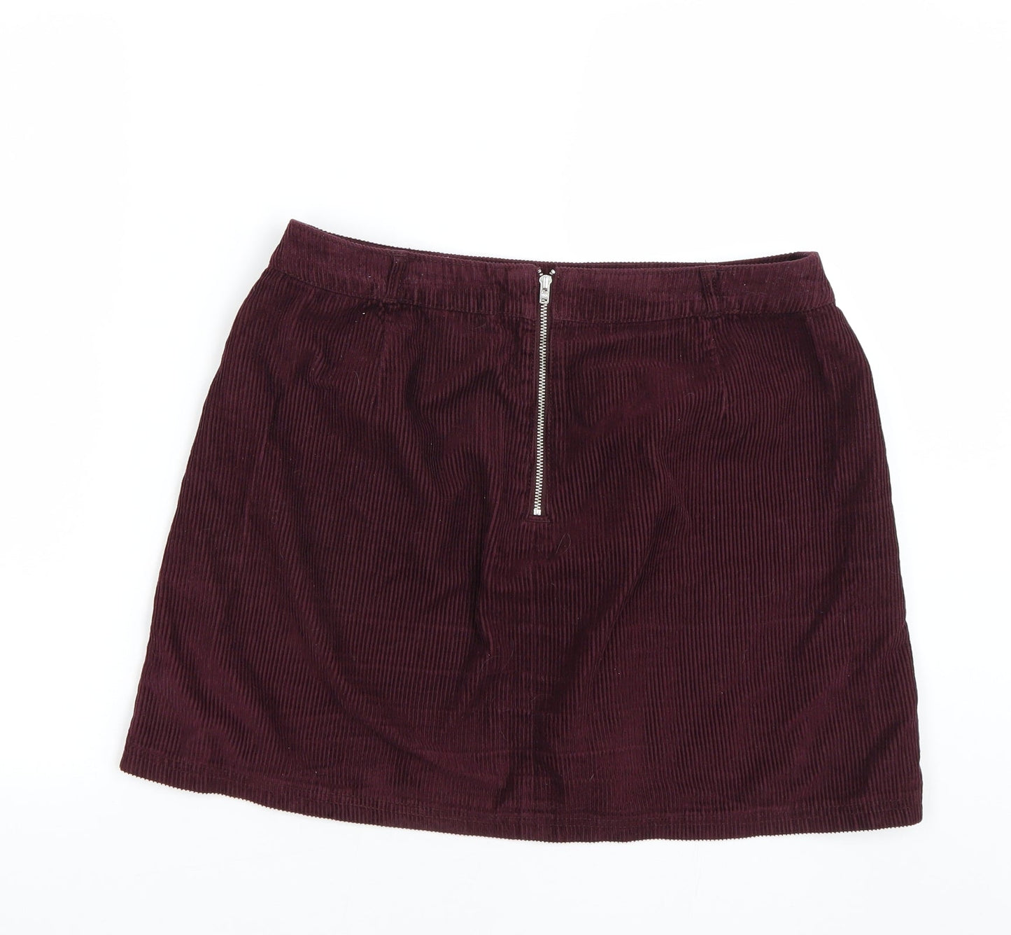 F*F Womens Purple  Corduroy Mini Skirt Size 12