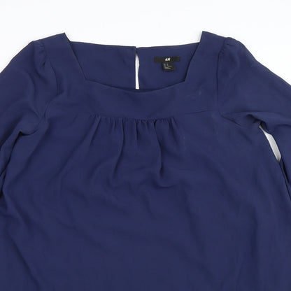 H&M Womens Blue   Shirt Dress  Size 10