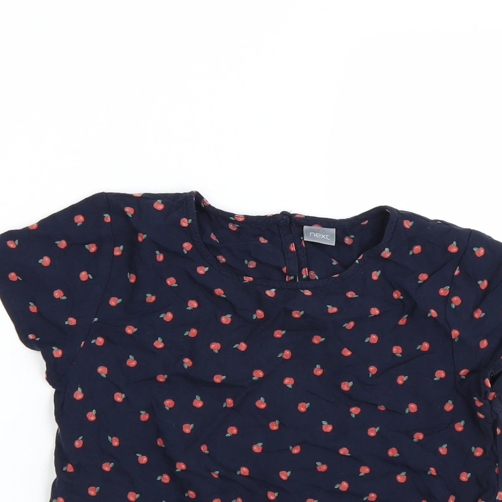 NEXT Girls Blue Polka Dot  Basic T-Shirt Size 9 Years  - Apples