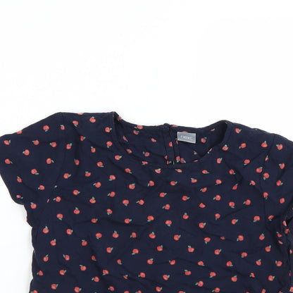 NEXT Girls Blue Polka Dot  Basic T-Shirt Size 9 Years  - Apples