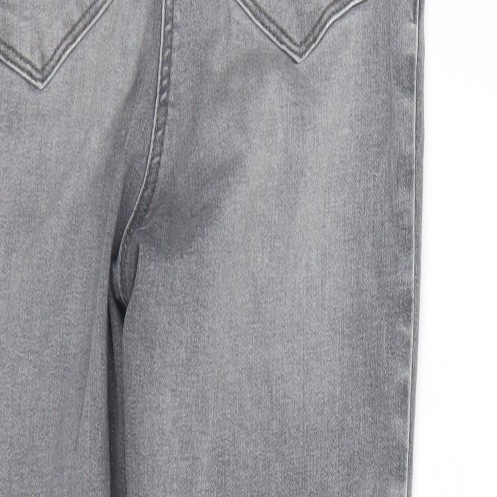 Womens UK Size 10 Papaya Regular Fit Skinny Grey Jeans
