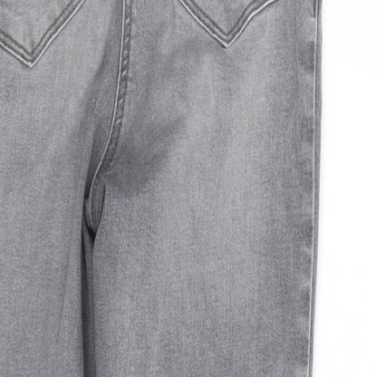 Womens UK Size 10 Papaya Regular Fit Skinny Grey Jeans