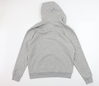 Mens UK Size L Preworn Grey Full Zip Hoodie